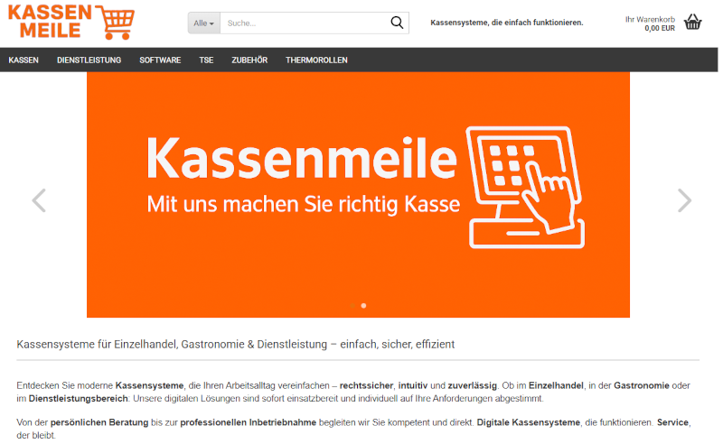 Kassenmeile – Ihr Online-Shop für Kassensysteme, Zubehör und digitale Verkaufslösungen